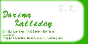 dorina kalledey business card